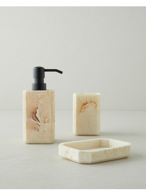 English Home Mariee Polyresin 3'lü Banyo Seti Naturel