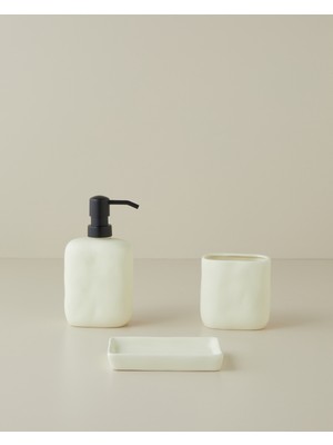 English Home Andre Stoneware 3'lü Banyo Seti Krem