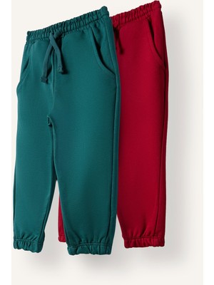 DeFacto %100 Pamuk Oversize Basic Beli Bağcıklı Cepli 2'li Eşofman Altı Erkek Bebek I0296A526AU