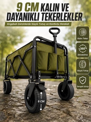 Nemere Ithalat Extra Cepli Katlanabilir Wagon Arabası ile Pratik ve Düzenli Taşıma