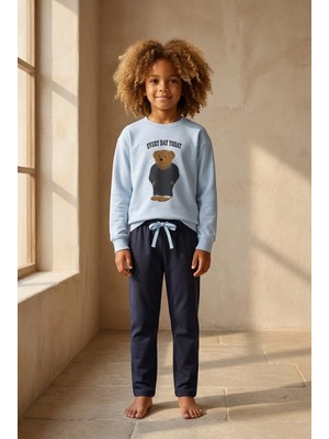 Bony Socks Erkek Çocuk Teddy Pijama Altı Lacivet