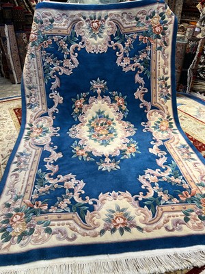 RD Ramazan Dağ El Halı Sanatı El Dokuma Kabartmalı Çin Halısı Birinci Sınıf Kalite Mavi Renk Ebat 280X185