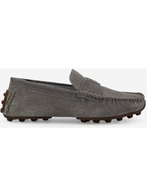 Valmenti Erkek Hakiki Deri Gri Loafer Ayakkabı 1202 500-118 Erk Ayk Y26 Grı Ksh