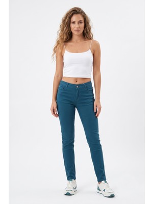 Bigsie Kadın Düşük Bel Kanvas Pantolon BGL-ST01594