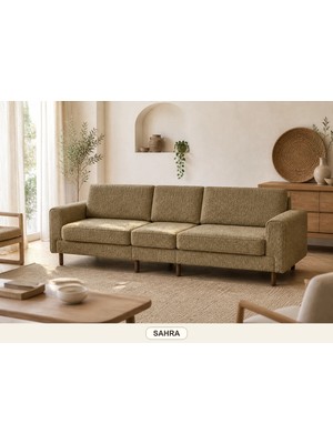 Rolivs Mokka Beşli Koltuk 340X90 cm Sahra Bukle