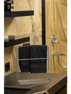 Edora Home Parlak Silver Renk Çok Amaçlı Tezgah Üstü Mutfak & Banyo Havluluğu | Modern Havlu Askılığı
