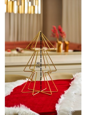 Edora Home Mat Gold 50cm Yılbaşı Ağacı Metal,Süslenebilir