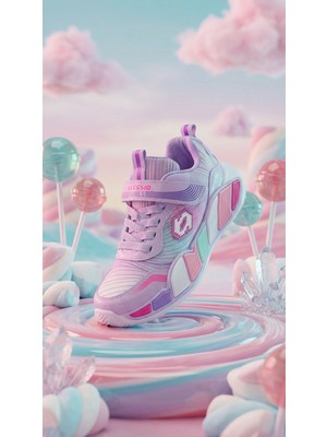 İmershoes Günlük Unisex Çocuk Spor Ayakkabı Sneaker Cırtlı Rahat Hafif Konforlu Dayanıklı 02