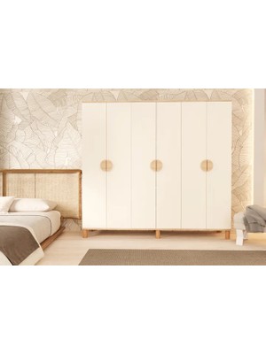 Vivense Bohem Gardırop, 6 Kapaklı, Gm 1006