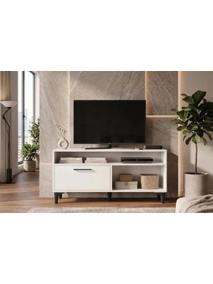 Vivense Nur Beyaz Tv Ünitesi, 120 cm
