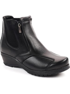 Forelli 25652-K Zenne Siyah Deri Halluks Comfort Bot