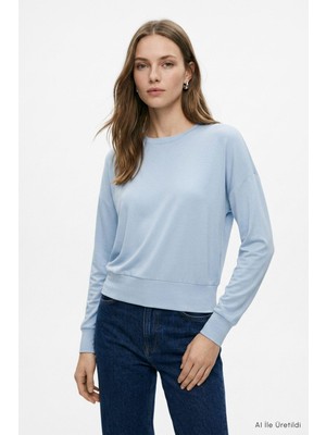 Rays Bisiklet Yaka Sweat 8307A Mavi