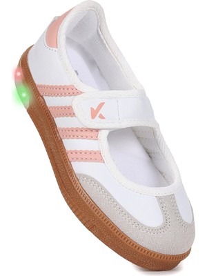 Kiko Kids  Renna Günlük Cırtlı Işıklı Kız Çocuk Babet Spor Ayakkabı