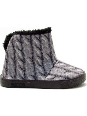 Sanbe Unisex Çocuk Boğazlı Patik Panduf Gri SNB106P131
