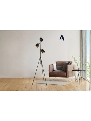 Vivense Horion Tripod Lambader, Siyah, Beyaz, Eskitme