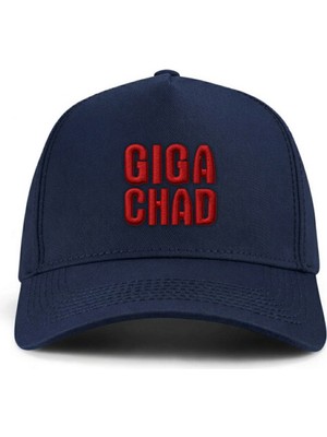 PataCute Gıga Chad Lacivert Yüksek Profil Baseball Şapka
