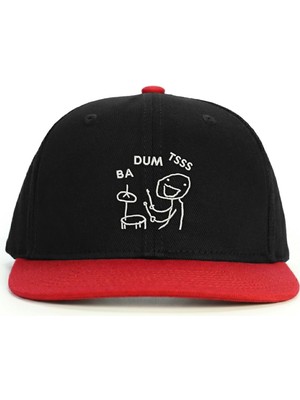 PataCute Ba Dum Tss Baterist Kırmızı Snapback Şapka