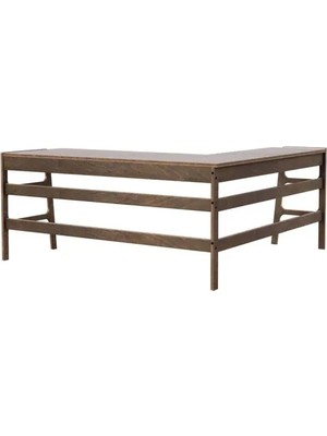 Vivense Woodesk Zeytin Ahşap Çalışma Masası, Ceviz Renk