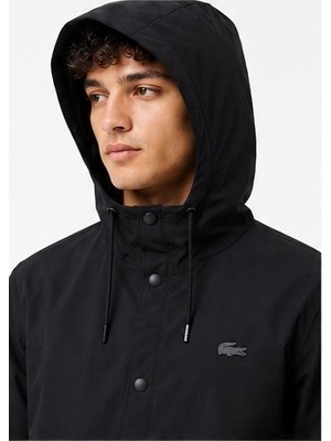 Lacoste Siyah Kapşönlu Dar Kesim Eşofman Takımı