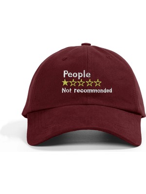 PataCute Not Recommended Bordo Soft Baseball Şapka