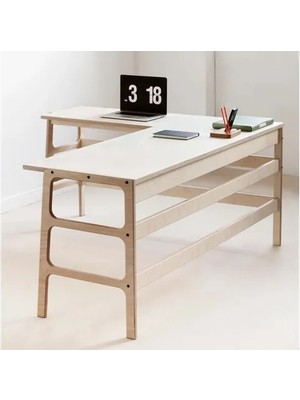 Vivense Woodesk Zeytin Ahşap Çalışma Masası, Natural Renk