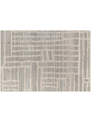 Vivense Pera Halı Gri Bej Soyut Çizgili Modern Halı FMRT08 158X213 cm
