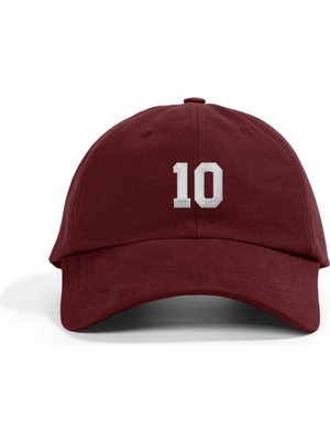 PataCute 10 Numara Bordo Soft Baseball Şapka