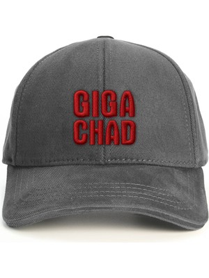 PataCute Gıga Chad Gri Baseball Şapka