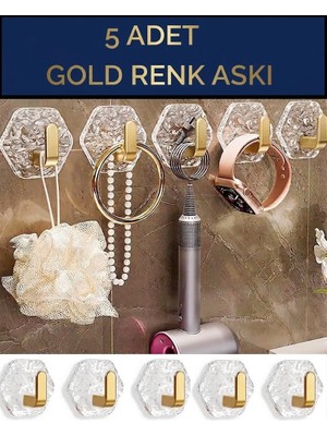 Neler Geldi Neler 5 Adet Süper Güçlü Yapışkanlı Suya Dayanıklı Şeffaf Askı Çok Amaçlı Askı Banyo Askı  Mutfak Askı
