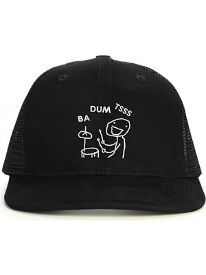 PataCute Ba Dum Tss Baterist Siyah Snapback Şapka