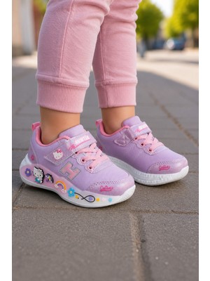 Kız Erkek Çocuk Sneakers Spor Ayakkabı Desenli Tabanlı Modern Günlük Rahat Çocuk Ayakkabısı