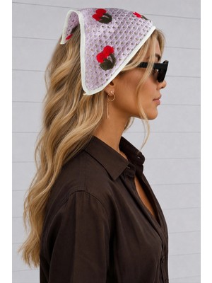 Eco Lounge Kiraz Örme Bohem Bandana
