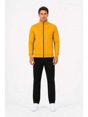 Trendhill Erkek Şardonlu Dik Yaka Eşofman Takımı HARDAL-211