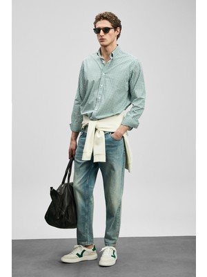 Lufian Davıd Smart Jean Erkek Pantolon Slim Fit Yeşil