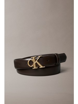 Calvin Klein Round Ck Buckle 30MM Belt Smooth