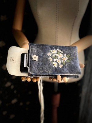 Ggart Handmade Meadov Nakış Işlemeli Telefonluk, Telefon Çantası V44