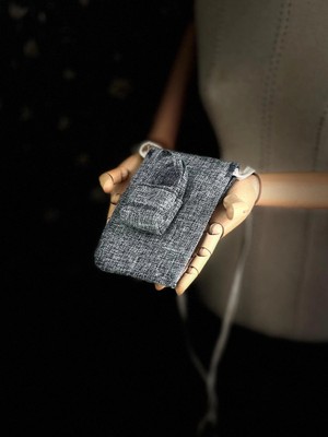 Ggart Handmade Meadov Nakış Işlemeli Keten Telefon Çantası, Telefon Kılıfı V53
