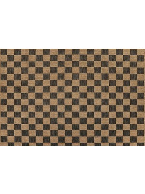 Vivense Pera Halı Kahve ve Siyah Dama Desenli Sisal Tarzı Halı FM04BL 240X300 cm