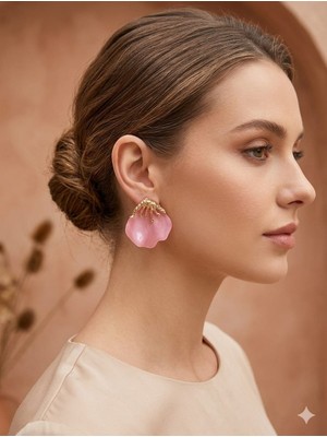 Tılsım Accesories Toz Pembe Küpe