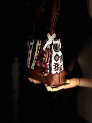 Ggart Handmade Terra El Yapımı Kumaş Bayan Çanta, Tote Çanta V17