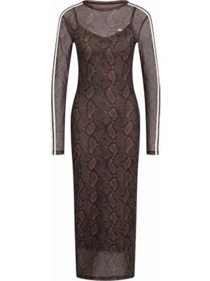 Adidas Kadın Elbise Snake Prınt Maxı Dress KX1892