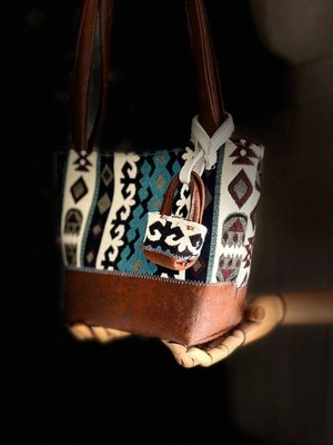 Ggart Handmade Terra El Yapımı Kumaş Bayan Çanta, Tote Çanta V1