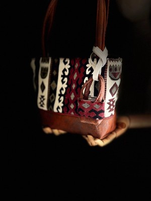 Ggart Handmade Terra El Yapımı Kumaş Bayan Çanta, Tote Çanta V3