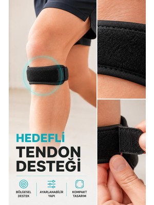 Skygo Ayarlanabilir Tendon Destek Bandı Diz Altı Spor Koşu Yürüyüş Bandı