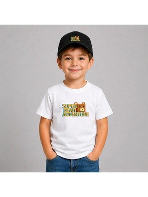 BarsDepo Super Bear Baskılı Tişört, Premıum Kalite Unisex Çocuk / Yetişkin (Şapka Hedıyelı)