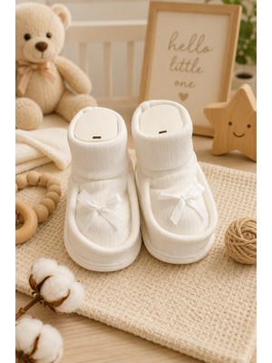 Pico Baby Yenidoğan Bebek Penye Fiyonklu Patik Çorap