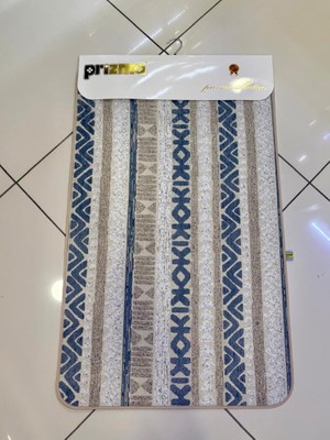Jakar Gri Ekru Desenli 2'li Banyo Paspası 60X100 + 50X60CM