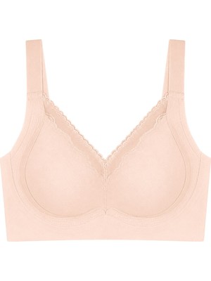 Cottonhill Seamless Bra - Seravia | Latte Lazer Kesim Dantelli Minimizer Kadın Sütyen