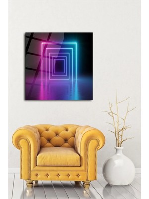 Marsilyan Neon Dekoratif Cam Duvar Tablosu | Modern Salon Dekoru | Seri Dkqıpv