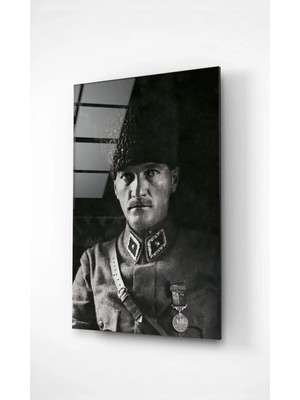Marsilyan Mustafa Kemal Atatürk Teması Cam Duvar Tablosu | Modern Dekoratif Tasarım | Seri Uısamd